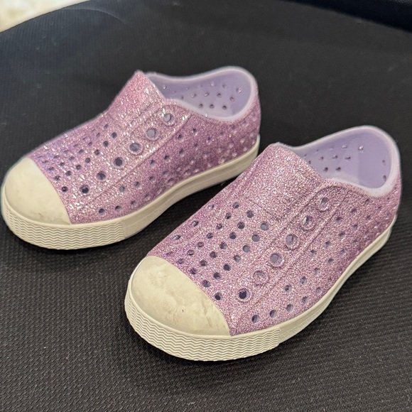 Native Other - Native Glittery Lavender Kids Sneakers
